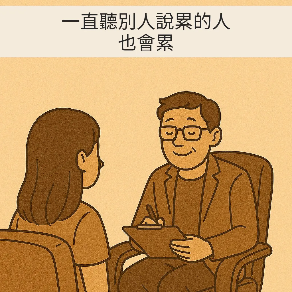 我不是身體不舒服，是腦子轉太久，停不下來。」