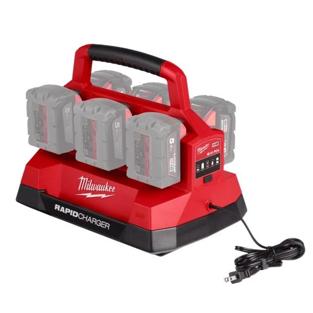 南慶五金 含稅 M18PC6 美沃奇 MILWAUKEE 18V鋰電配套6口快速充電器 M18 PC6 六充