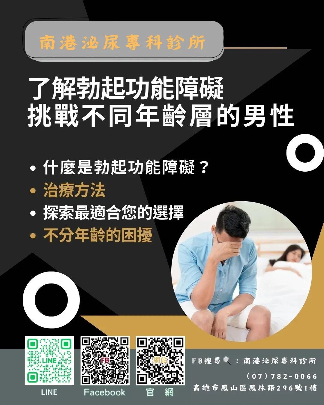 了解勃起功能障礙，挑戰不同年齡層的男性