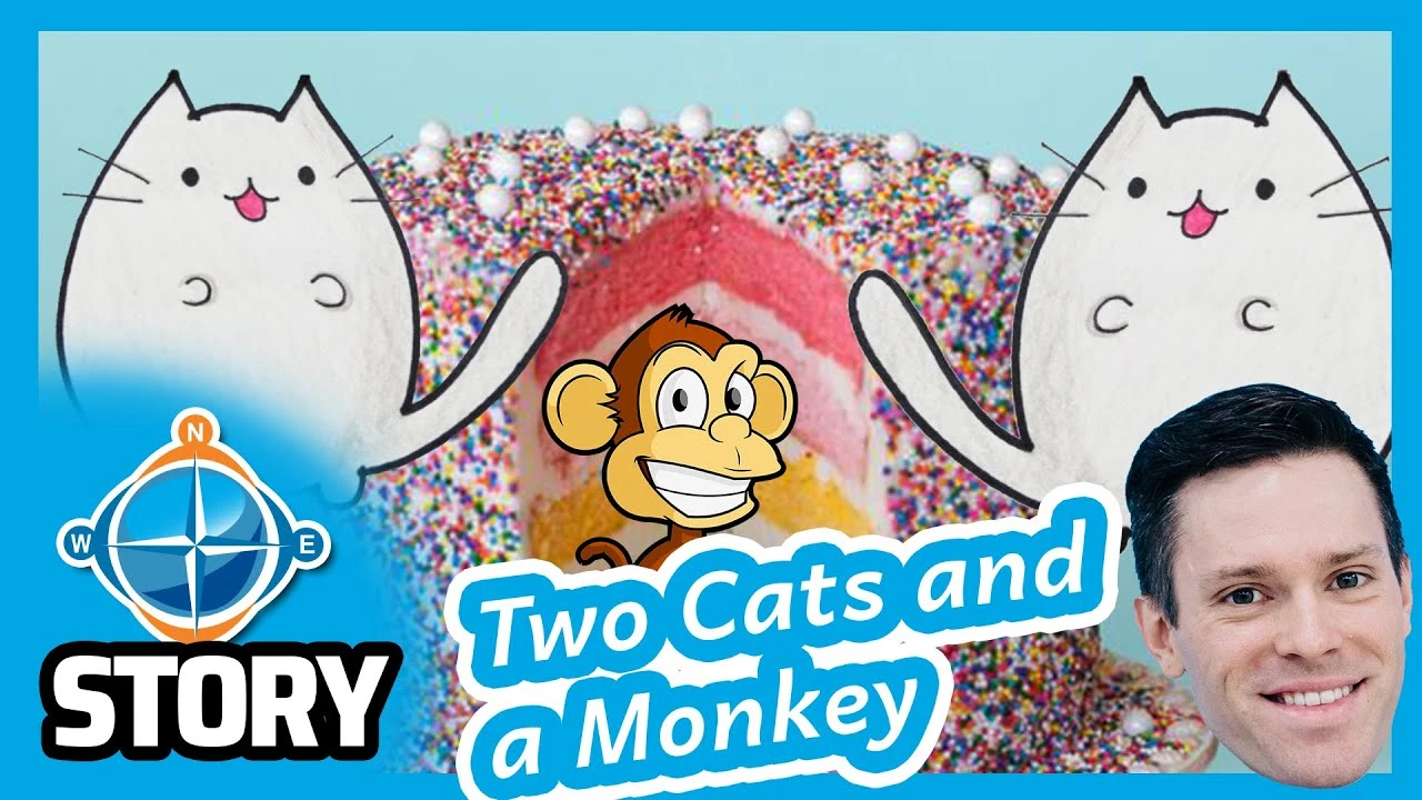 CC Story 21 - Two Cats and the Monkey  兩隻貓與一隻猴子