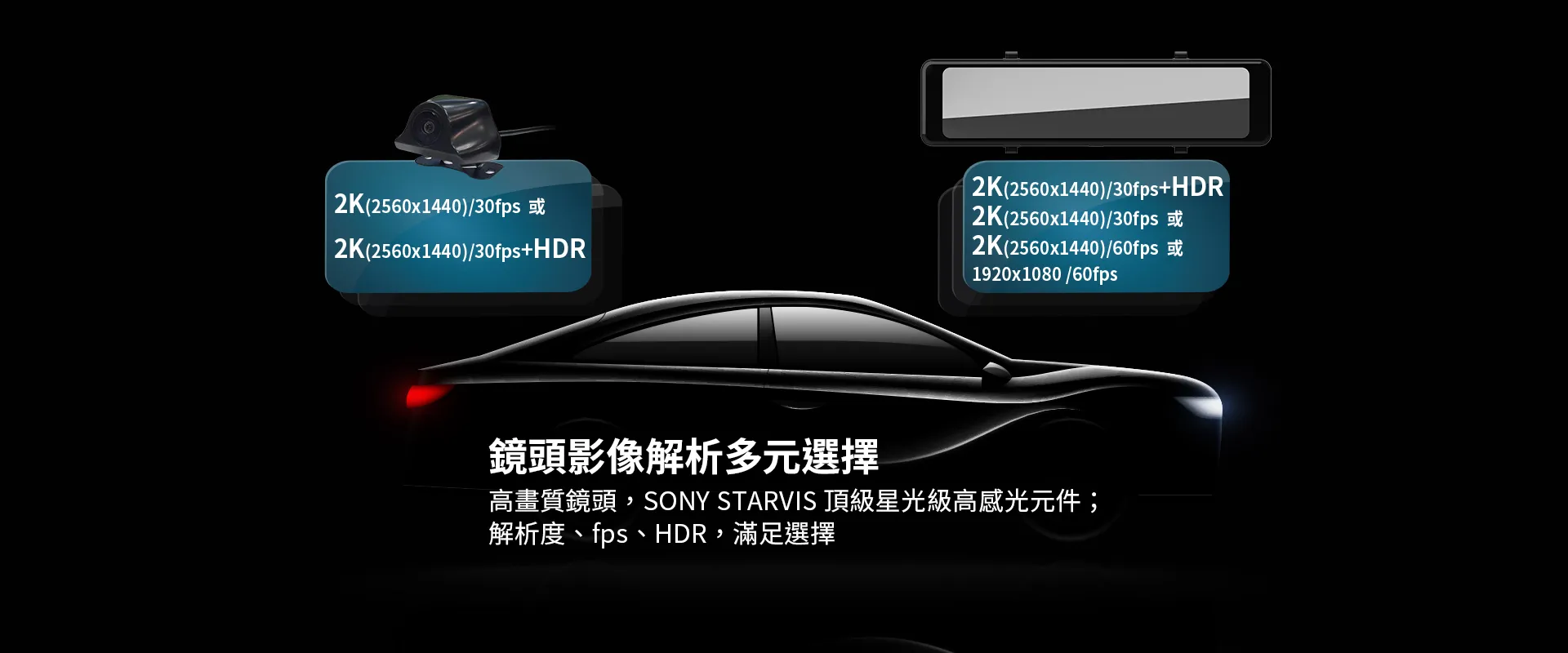 快譯通M989-S WiFi 前後 2K+HDR 電子後視鏡