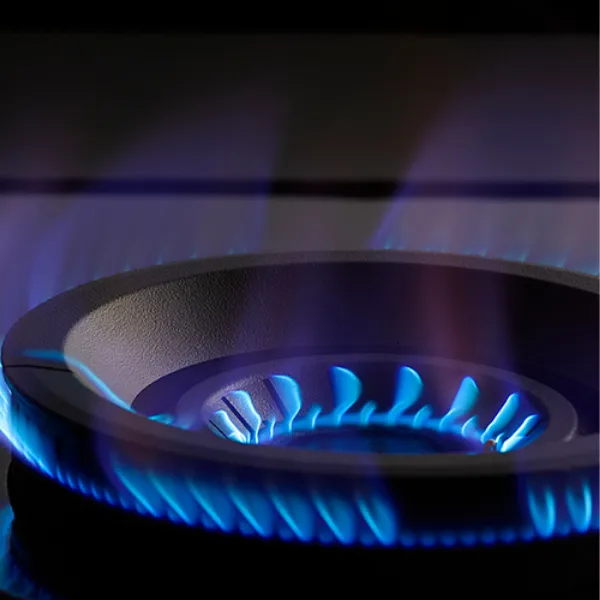 智能雙炫火二口玻璃檯面爐