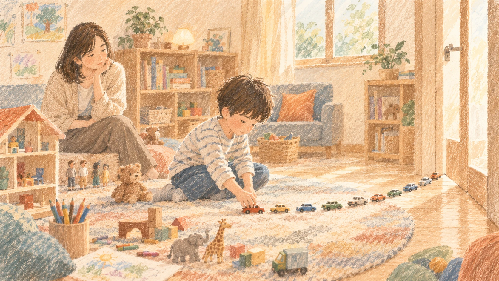 兒童遊戲治療-桃園心途心理諮商所遊戲室,孩子透過扮演與遊戲練習表達情緒