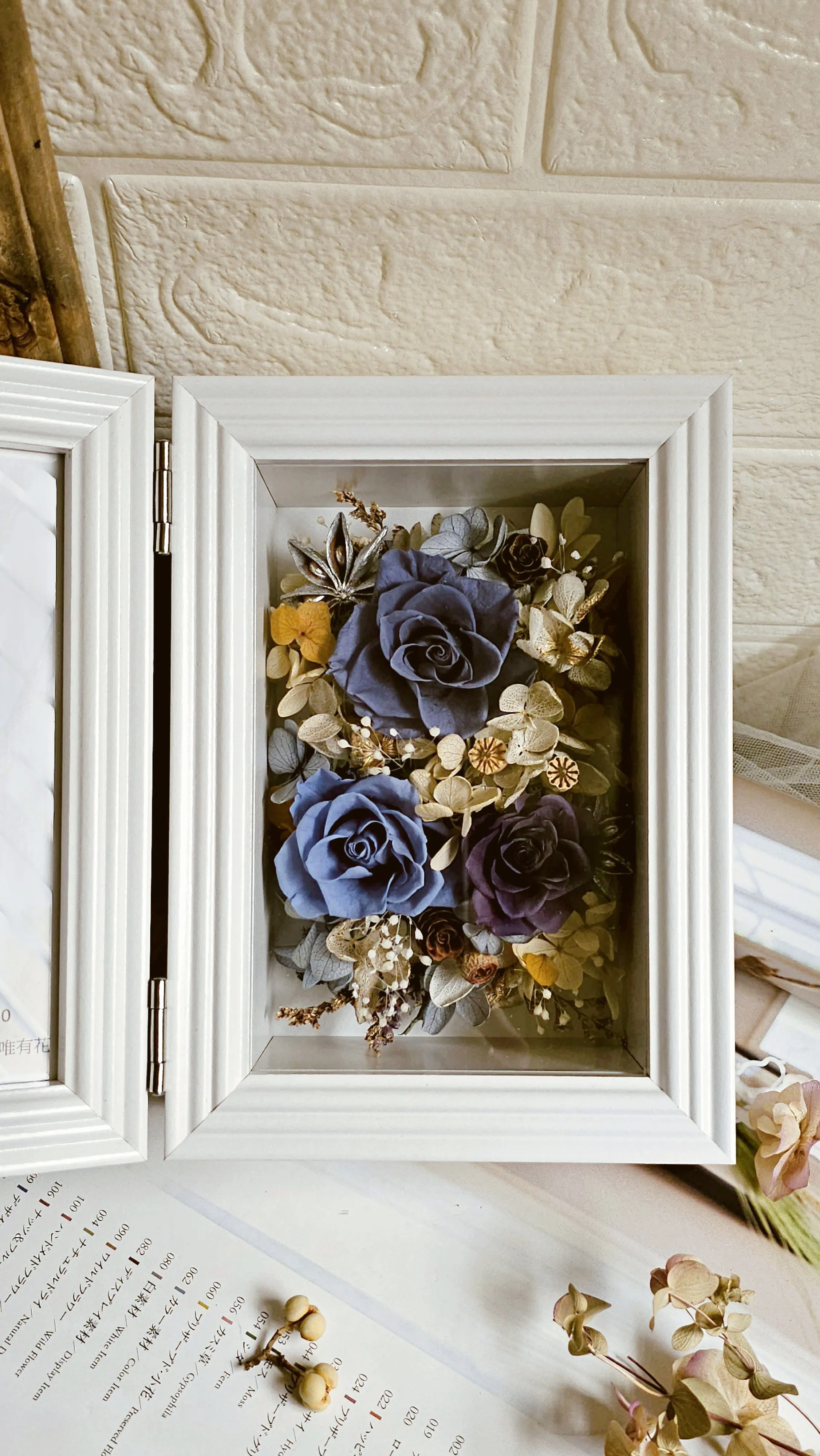 藍調時光-永生花相框