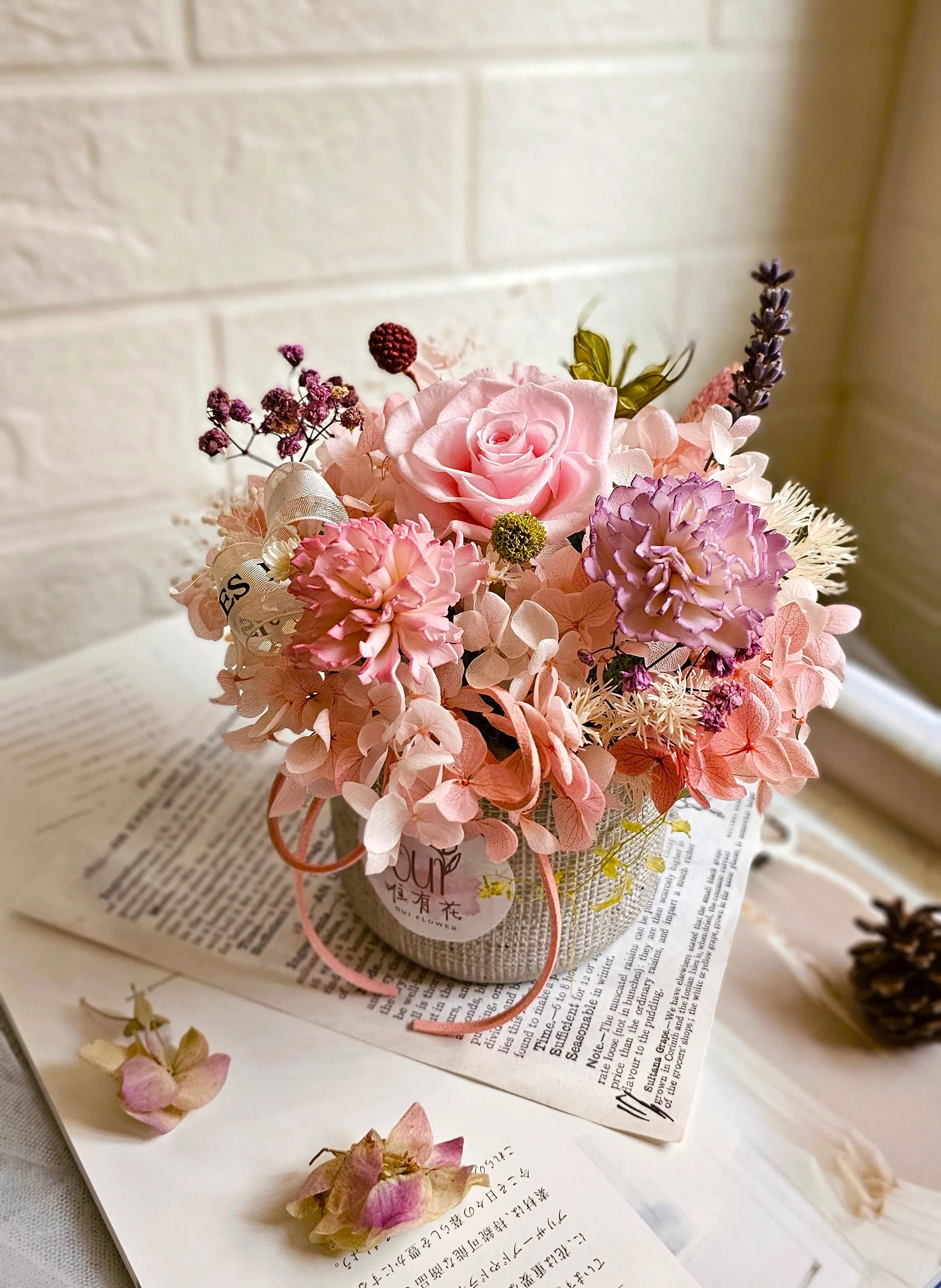 微甜花森-永生桌花