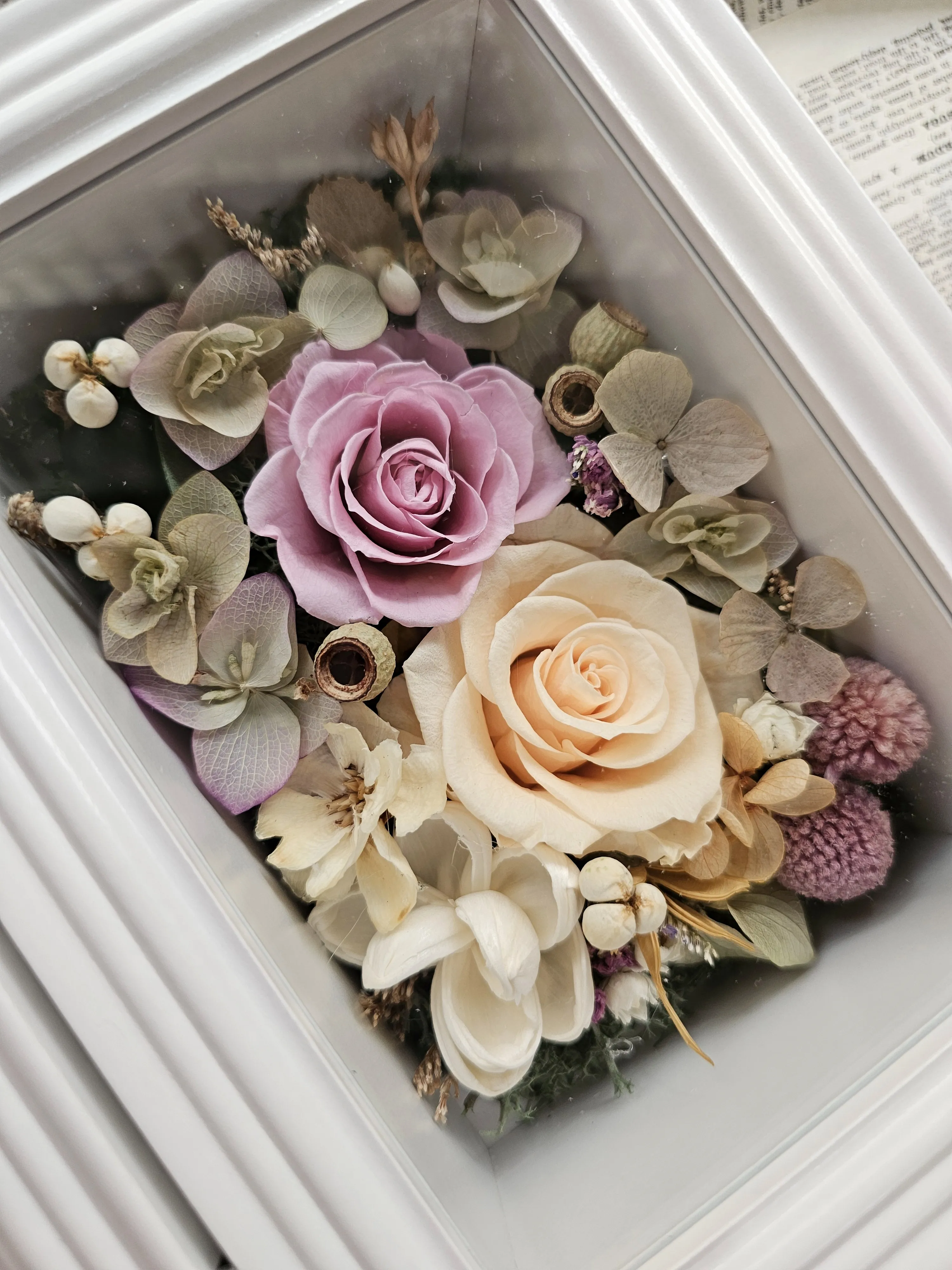 花裡的那句心意-永生花相框