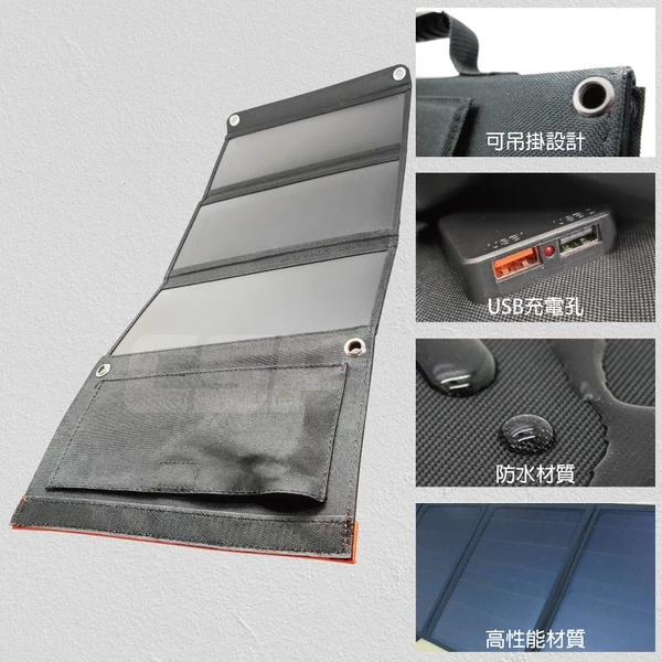 【CSP】SP-21太陽能板 12V21W攜便型 露營用電 餐車用電 充電 電瓶 手機 太陽能 綠能 後背包