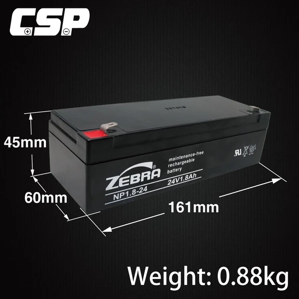 【ZEBRA斑馬】NP1.8-24 (24V1.8Ah)鉛酸電池 同PL1.8-24 受信總機 廣播主機 消防系統 火警
