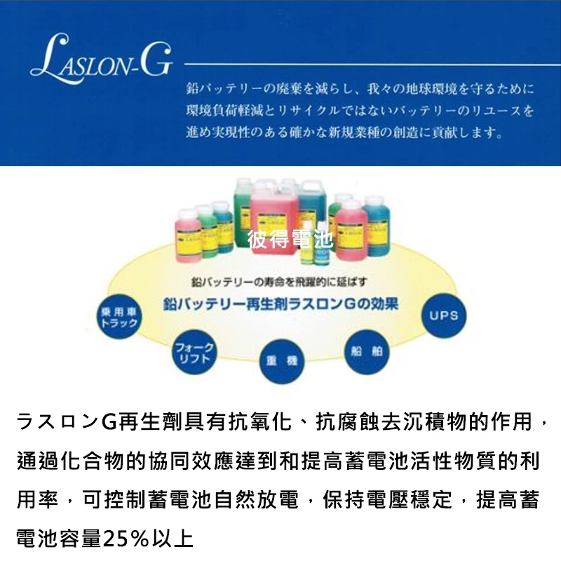 日本Laslong 電瓶活化再生液 9CC便利包裝型 延長電池壽命 電瓶保養 延長壽命 電瓶還原劑 還原劑 還原液