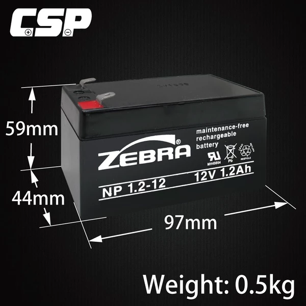 【ZEBRA斑馬】NP1.2-12 (12V1.2Ah) 電池/無線電/照明設備/通信電機 鉛酸電池(台灣製)
