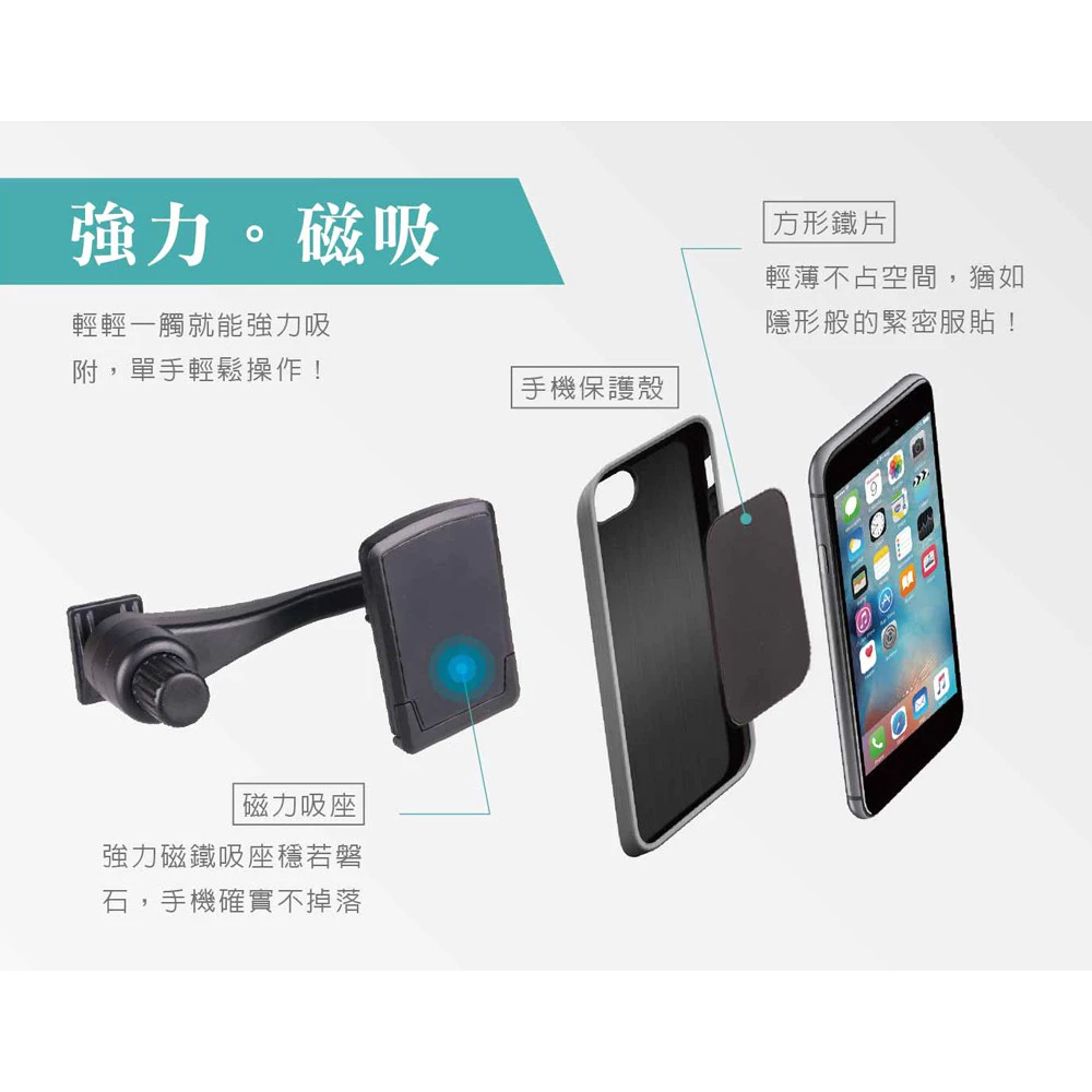 出風口旋轉磁吸手機架