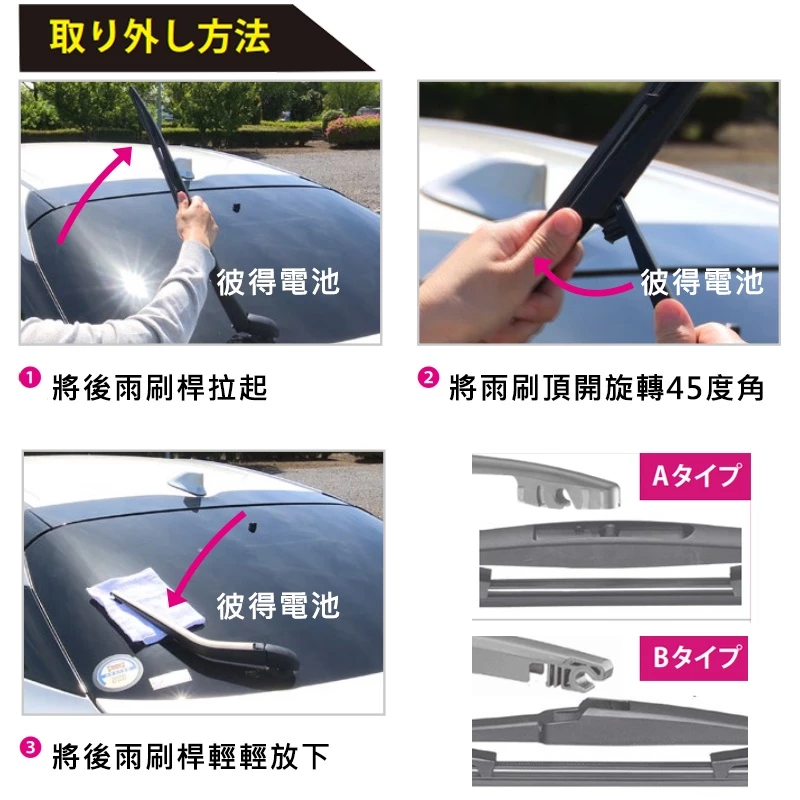 【彼得電池】日本NWB 後雨刷 GRA系列GRB系列 8吋 10吋 11吋 12吋 14吋 16吋後窗雨刷GRA GRB