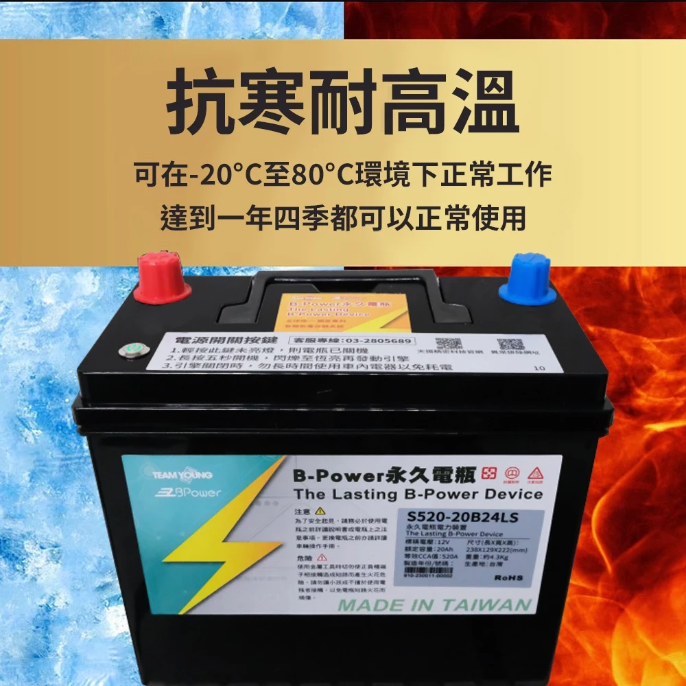 BPower 永久電瓶 30D23R 超級電容 鋰鐵電池 日規電池 怠速熄火可安裝 12年保固