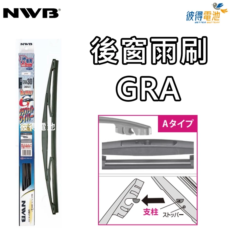 【彼得電池】日本NWB 後雨刷 GRA系列GRB系列 8吋 10吋 11吋 12吋 14吋 16吋後窗雨刷GRA GRB