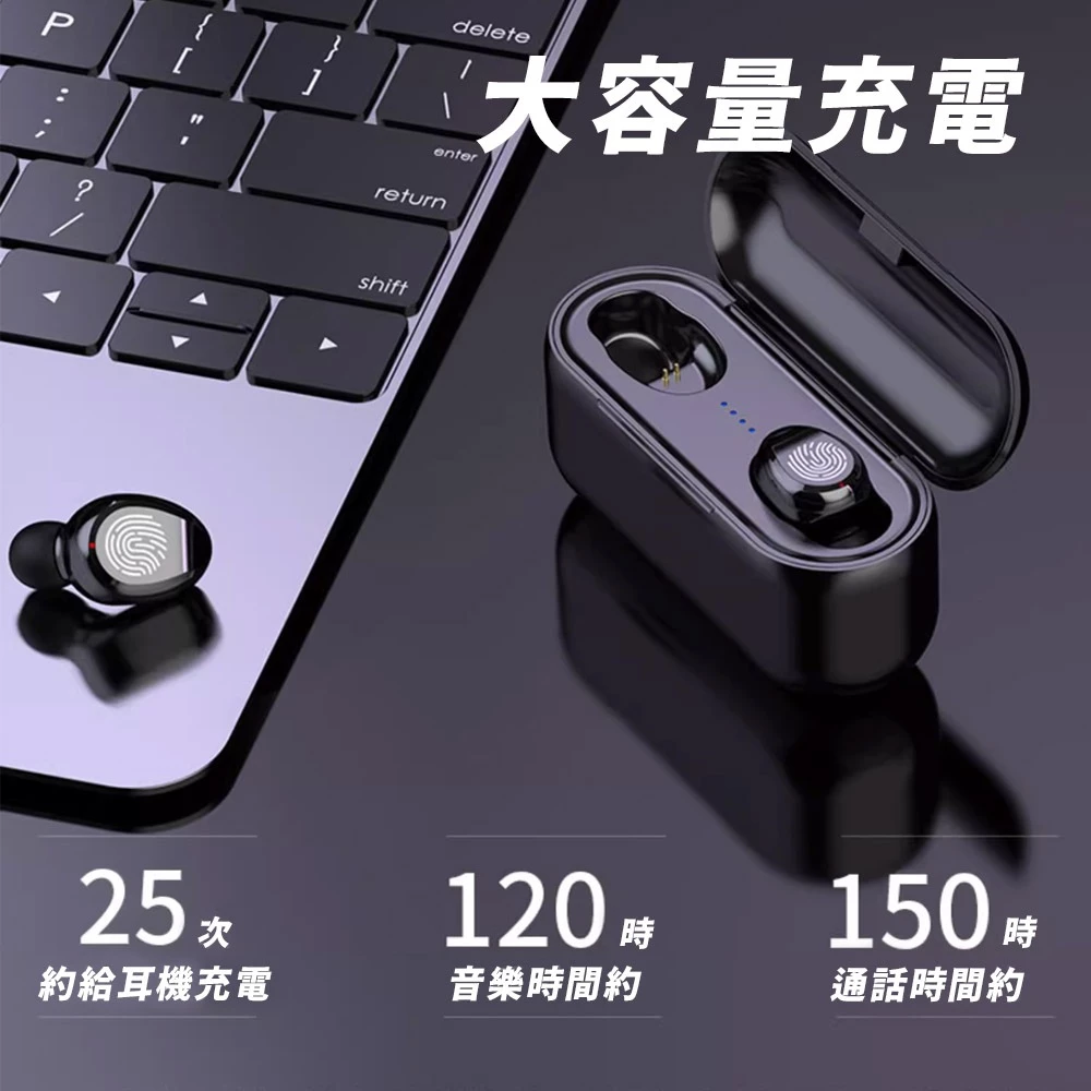 Amoi夏新【旗艦版】F9 無線藍芽耳機 藍牙5.2 自動配動 蘋果 安卓適用 運動耳機