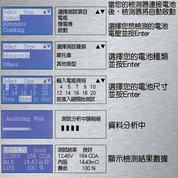 【CSP】BT102機車電瓶測試器12V