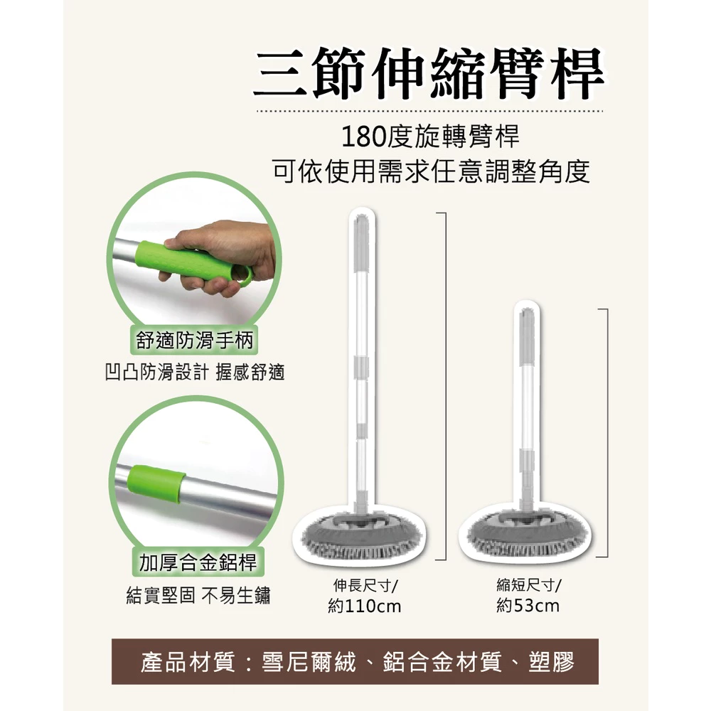 多用途洗車拖把(2入) - 洗車刷 短拖把 洗窗戶 洗廁所 擦玻璃 露營 廚房 洗車 洗窗戶 天花板