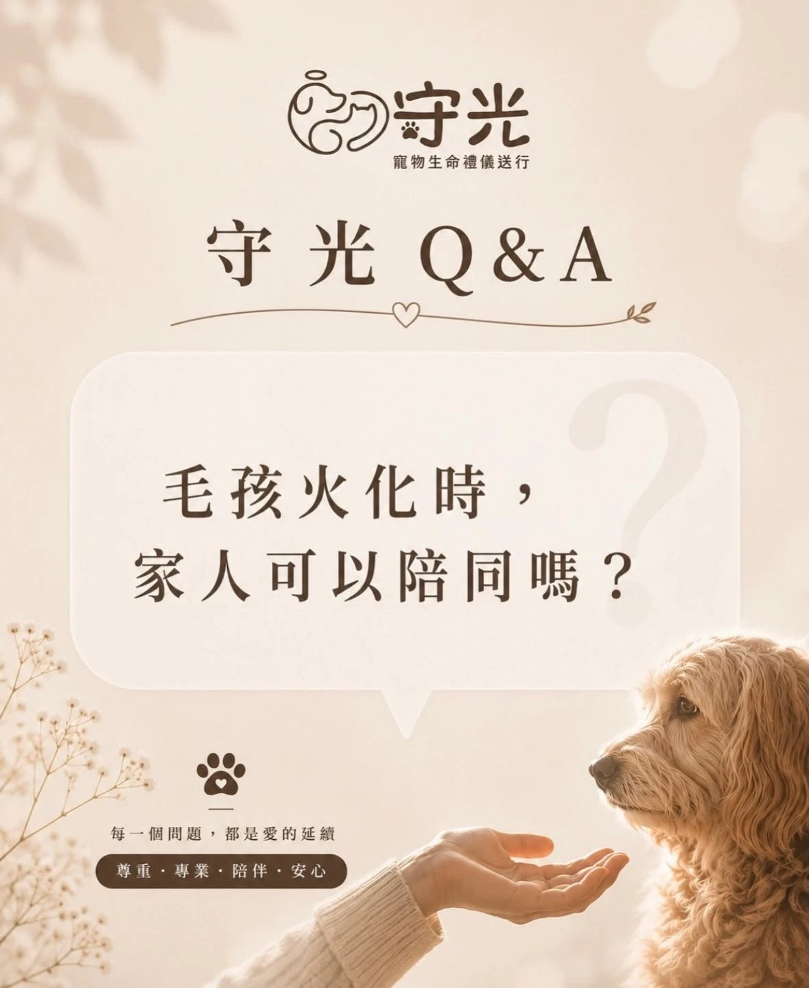 守光 Q&A｜毛孩火化時，家人可以陪同嗎？