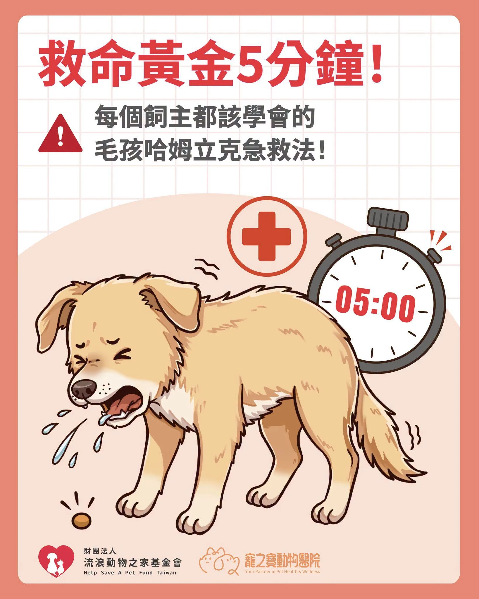 你為毛孩做好緊急準備了嗎? --- 「哈姆立克急救法」