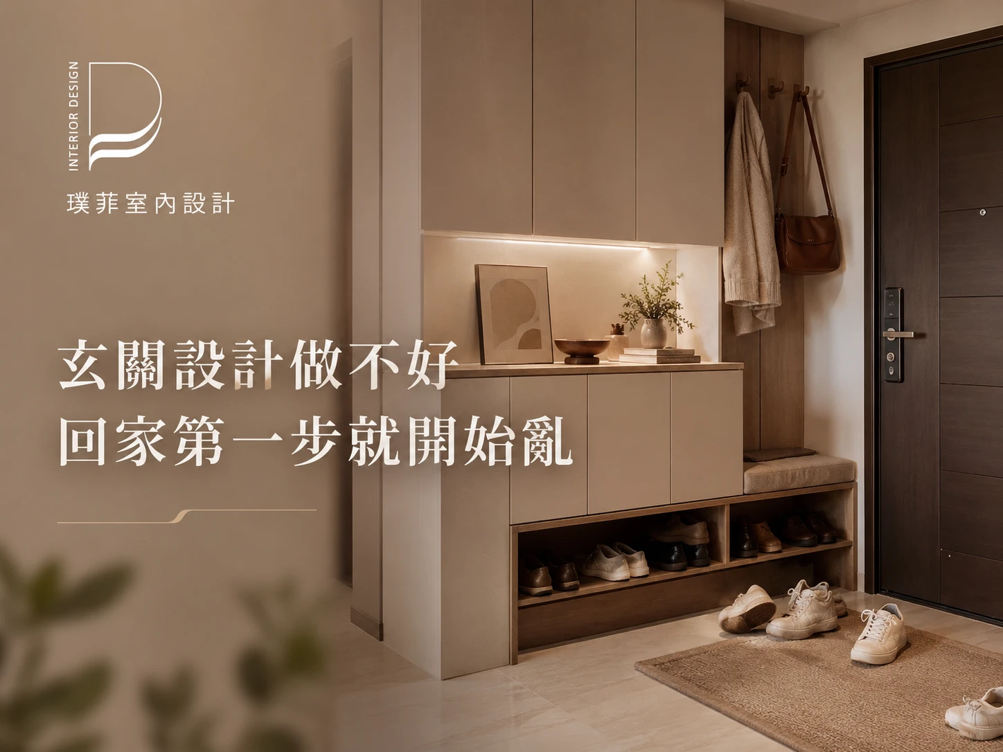 玄關設計做不好 回家第一步就開始亂｜室內設計推薦｜桃園室內設計推薦