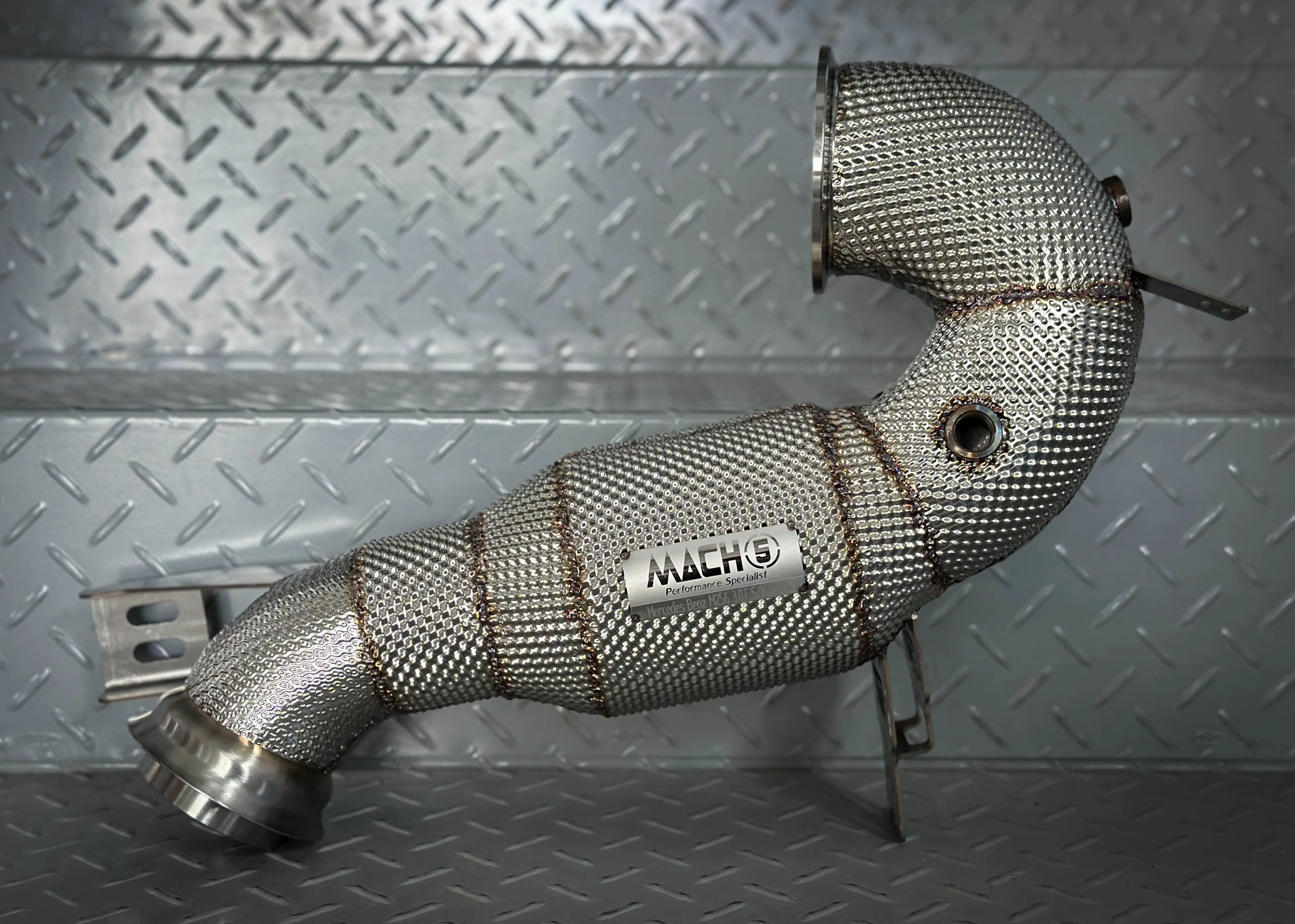 Mach5 Performance 高流量隔熱當派 Downpipe Mercedes Benz w213 E53 M256