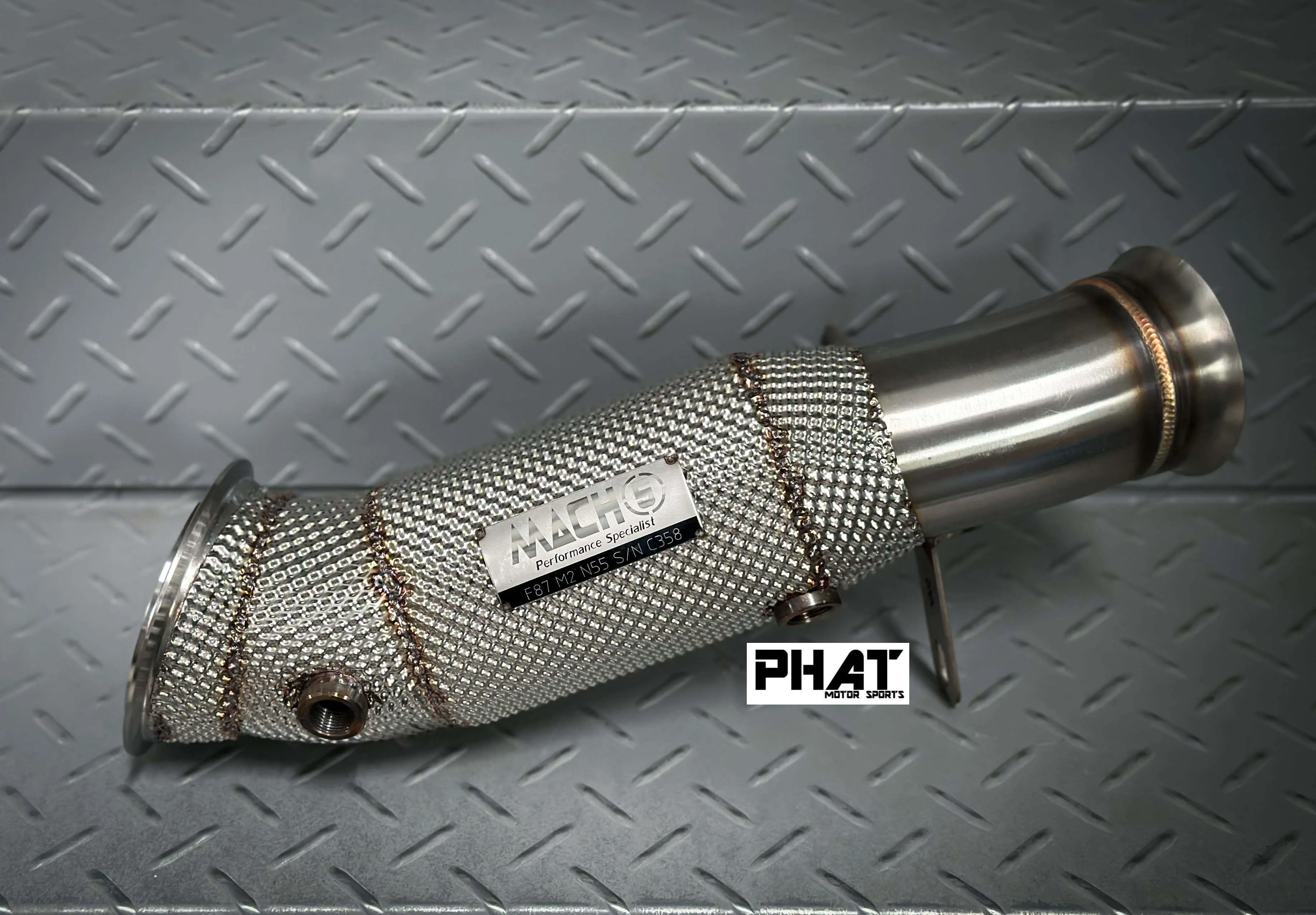 Mach5 Performance 高流量隔熱當派 Downpipe BMW F36 435I N55 3.0T