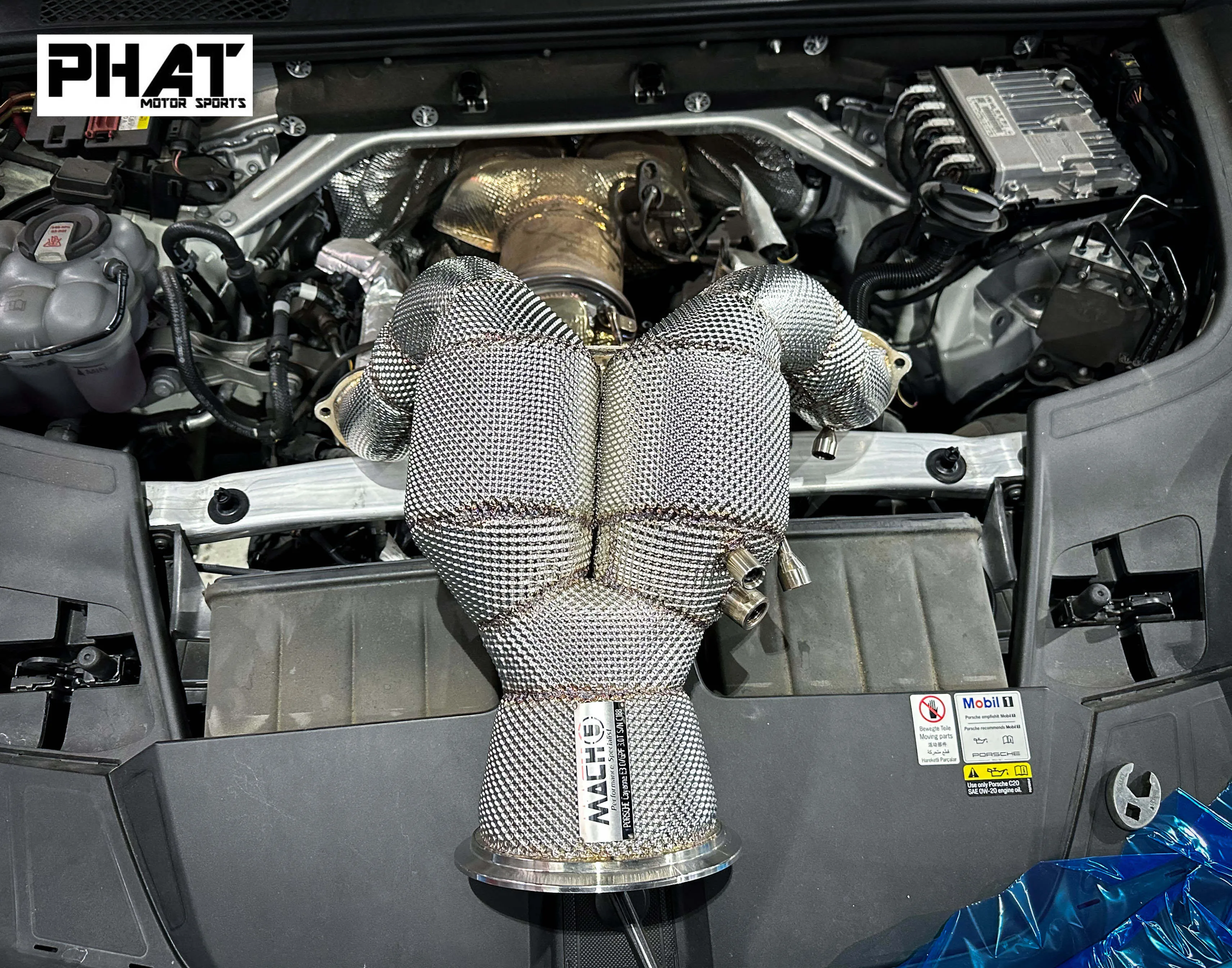 Mach5 Performance 高流量隔熱當派 Downpipe  適用:Porsche Cayenne E3.1/.2 3.0T 