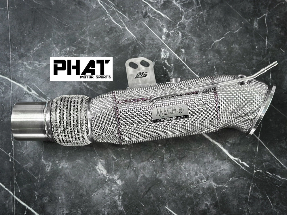 Mach5 Performance 訂製加大管徑114mm_89mm 直通隔熱當派 Downpipe 