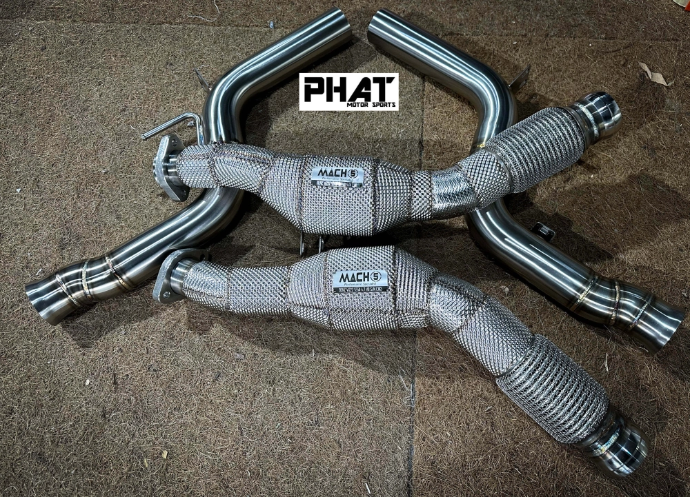 Mach5 Performance 高流量隔熱當派 Downpipe  適用:Benz w222 S550 4.7 V8後驅