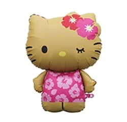鋁箔空飄氣球-曬黑KITTY(60*80CM)