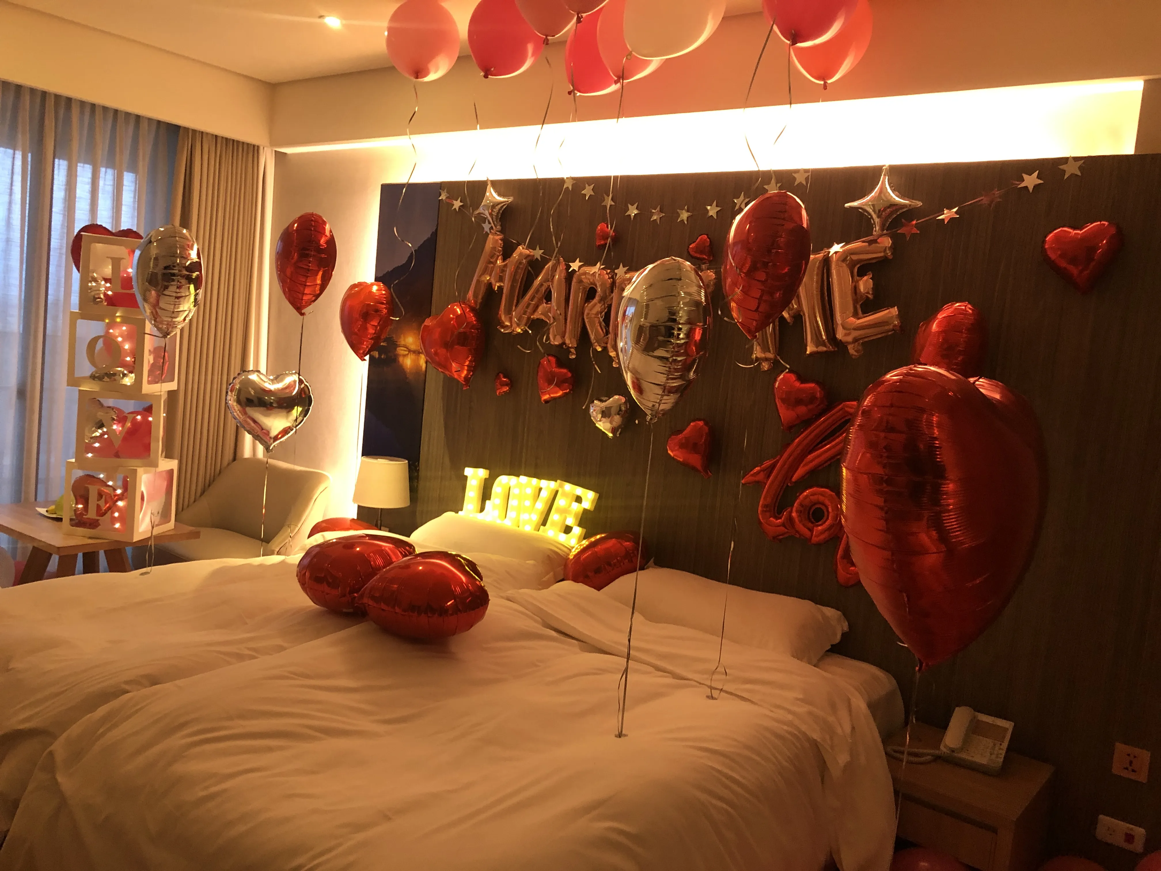 求婚飯店氣球佈置