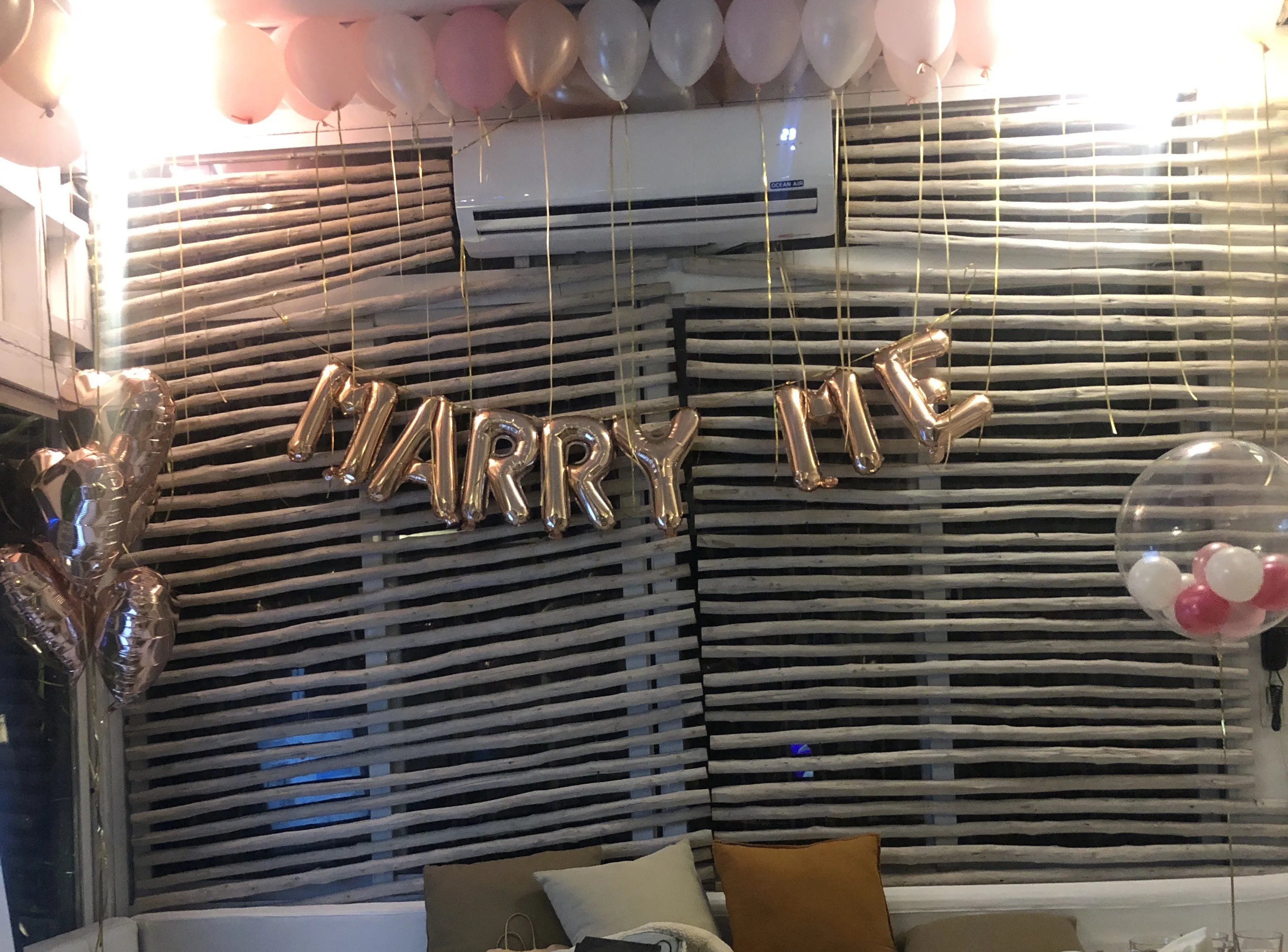 求婚餐廳氣球佈置