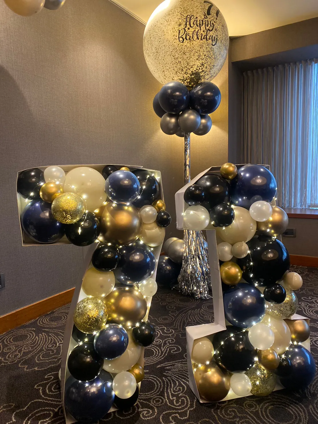 【紳士質感首選】時尚海軍藍黑銀氣球組｜男友生日｜沈穩帥氣｜個性派對