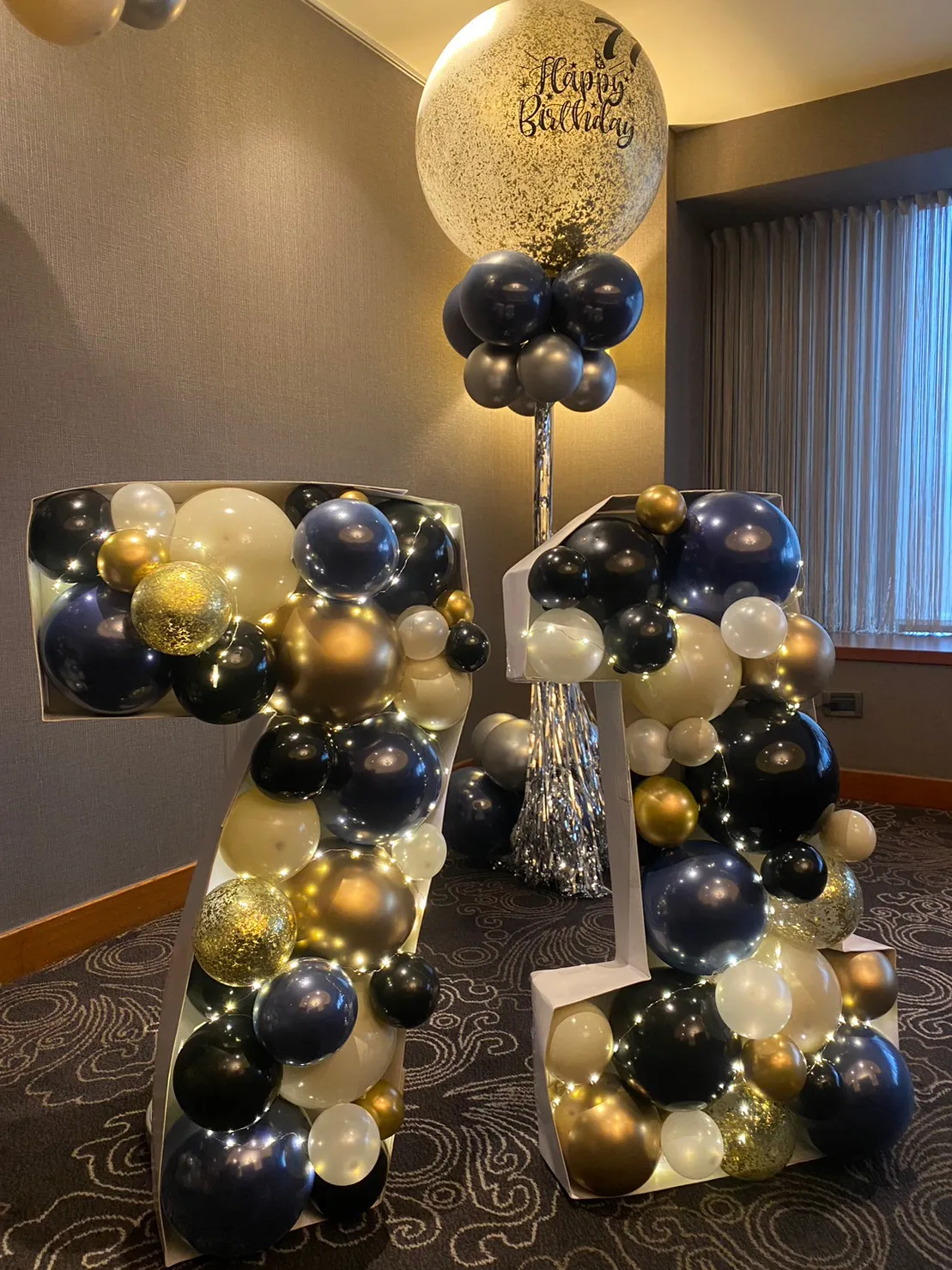 【紳士質感首選】時尚海軍藍黑銀氣球組｜男友生日｜沈穩帥氣｜個性派對