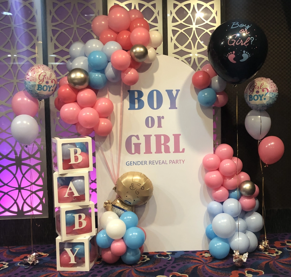 【幸福時刻】He or She? 經典雙色性別揭曉專案｜到府安裝｜完整背板套餐