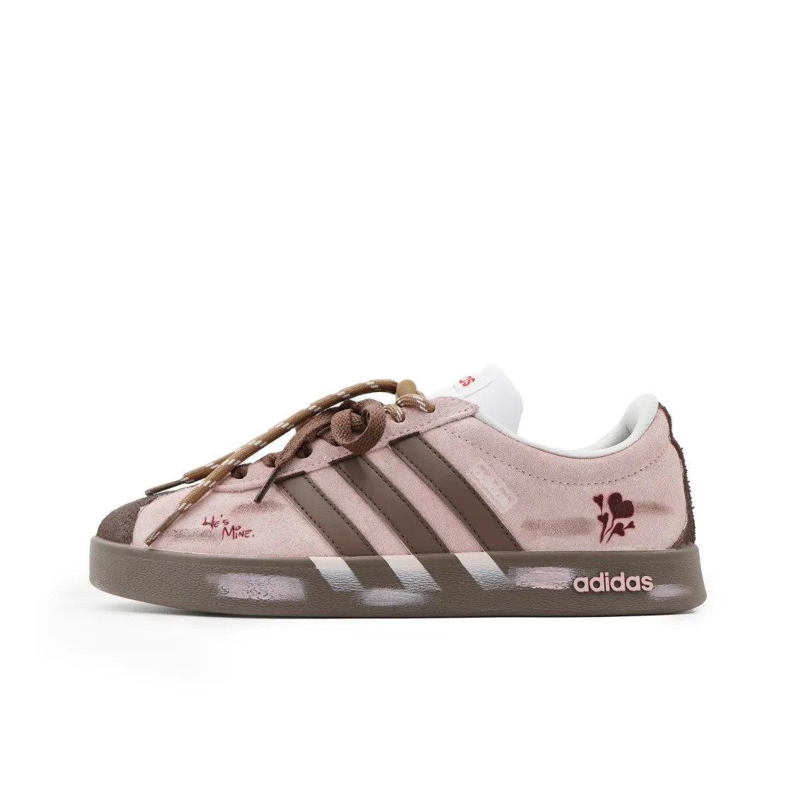 個性化客製球鞋ADIDAS棕粉