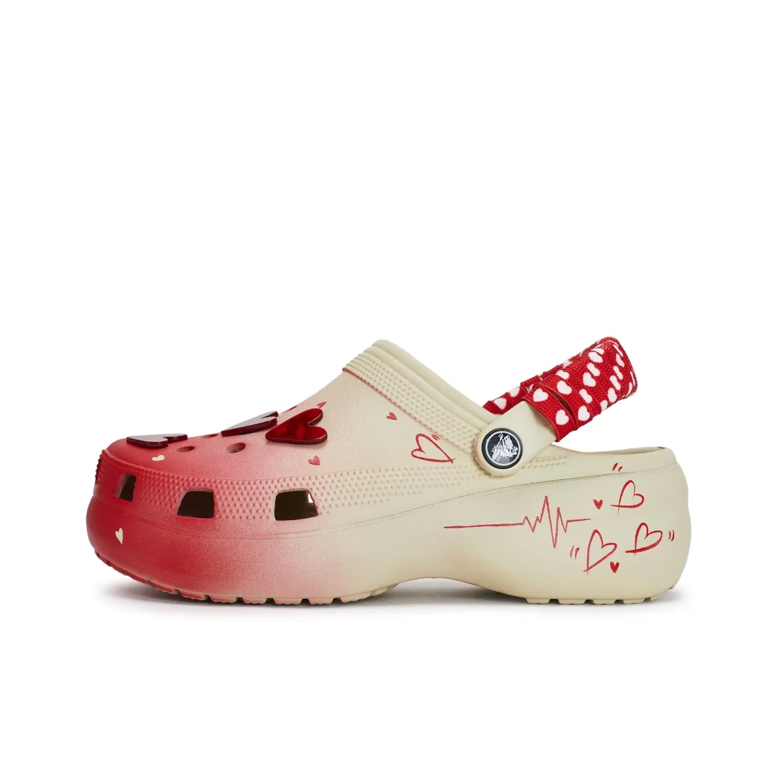 個性化客製球鞋CROCS絲絨紅心