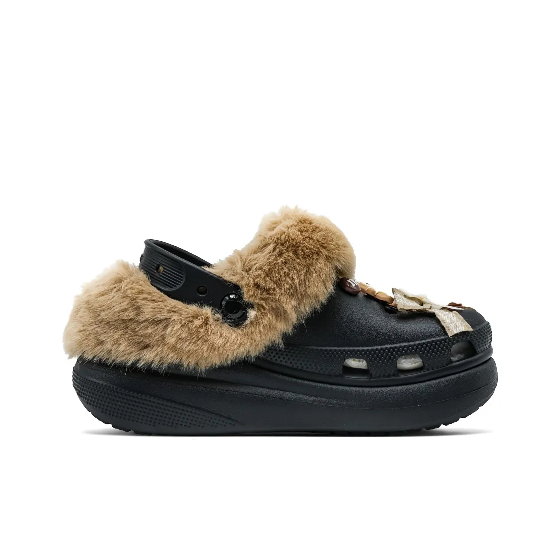 客製球鞋CROCS卡駱馳毛絨巧克力