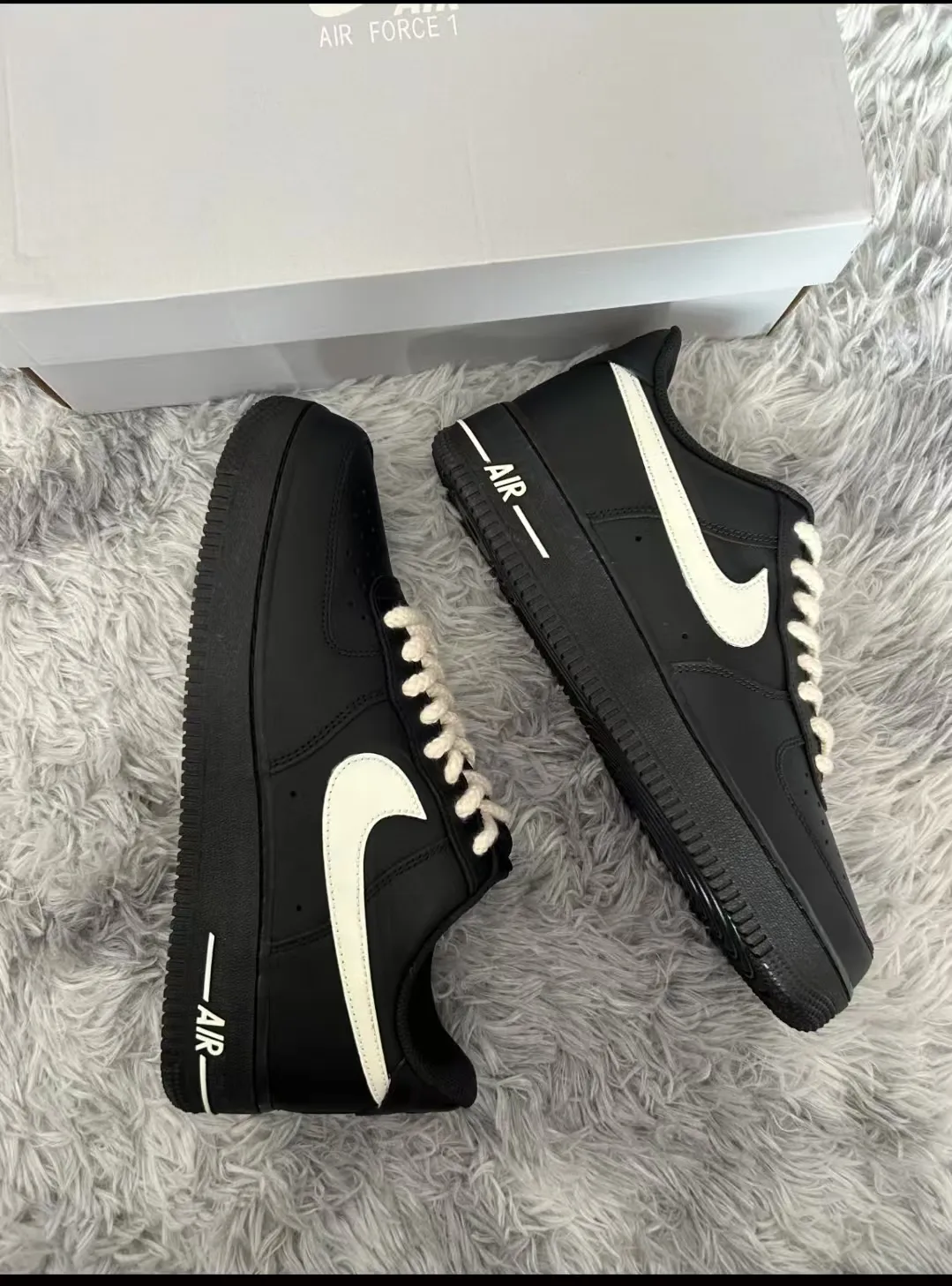 個性化客製球鞋NIKE麻繩黑空軍