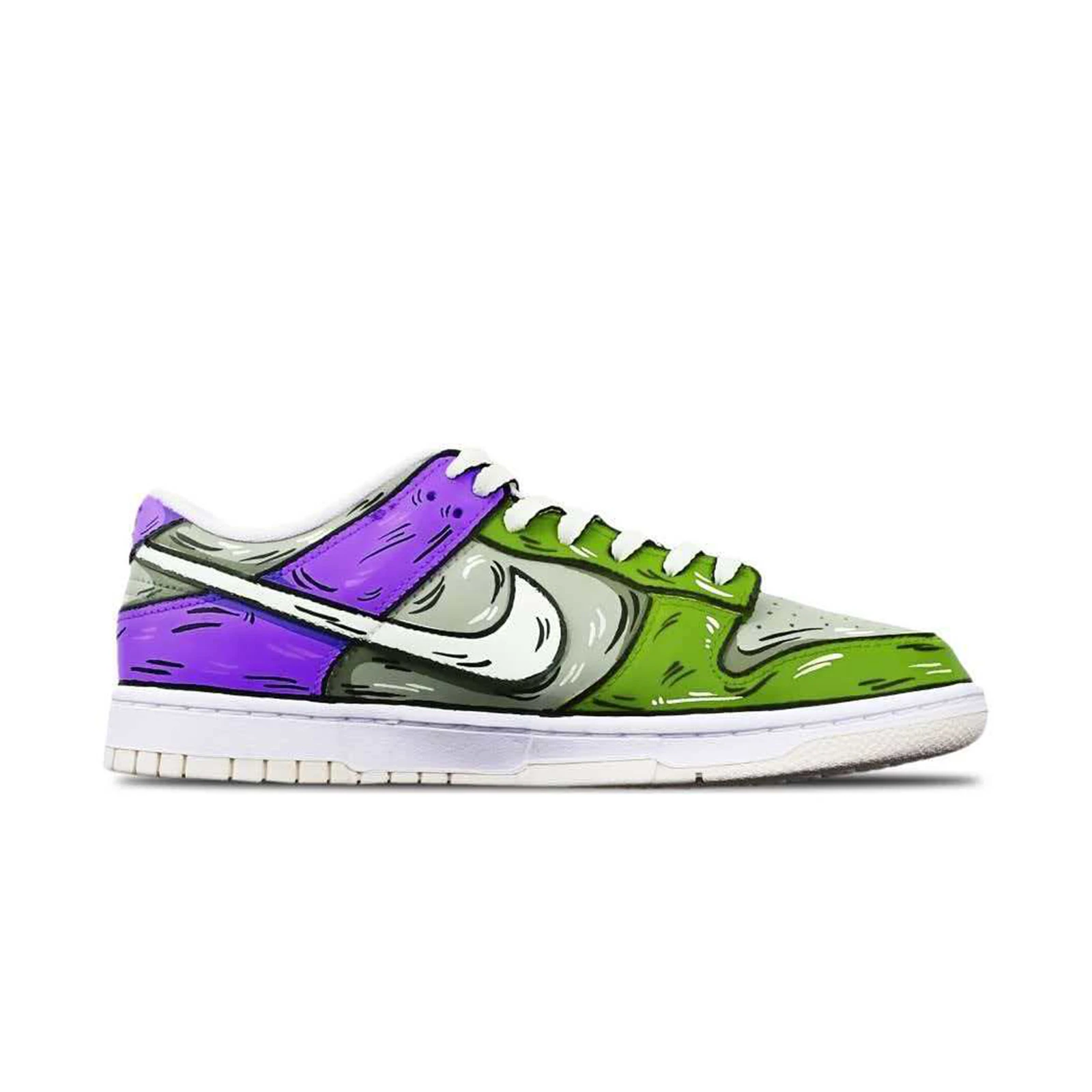 個性化客製球鞋NIKE鯊魚灰綠紫
