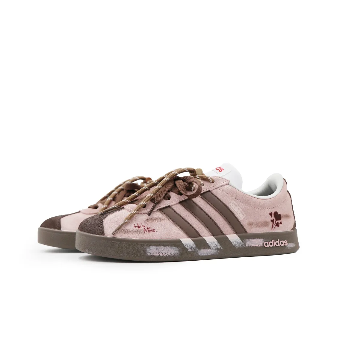 個性化客製球鞋ADIDAS棕粉
