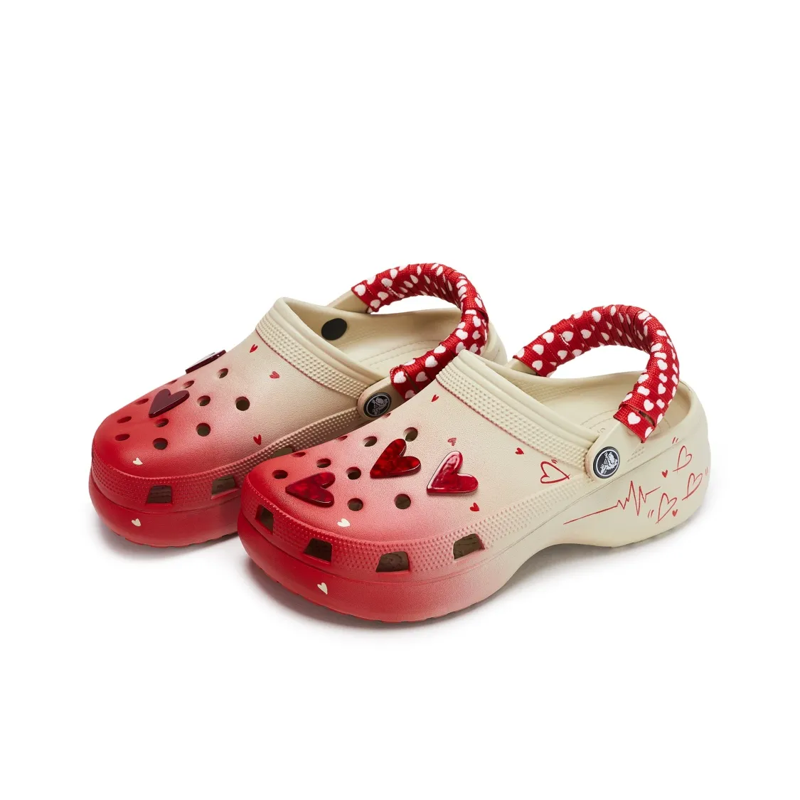 個性化客製球鞋CROCS絲絨紅心
