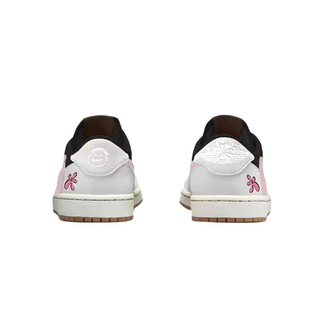 【PlumPrank】客製?Air Jordan 1 x Travis Scott 粉色小花 黑粉倒勾 板鞋 籃球鞋 假一賠十 配合legit 驗貨