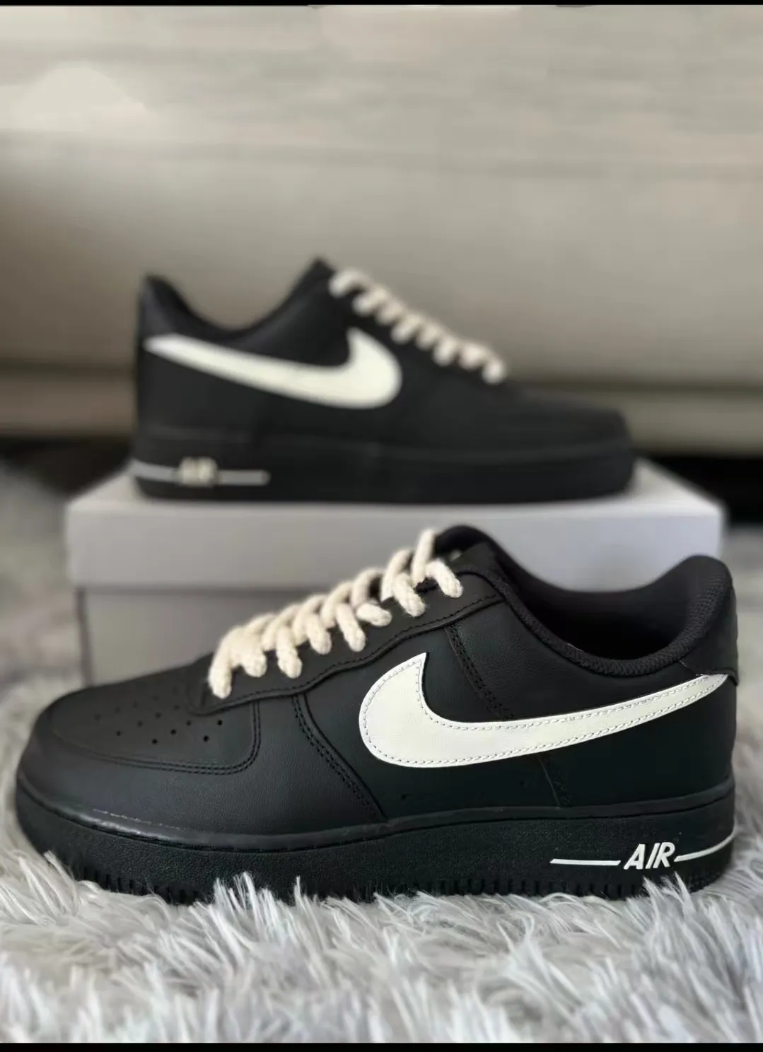 個性化客製球鞋NIKE麻繩黑空軍