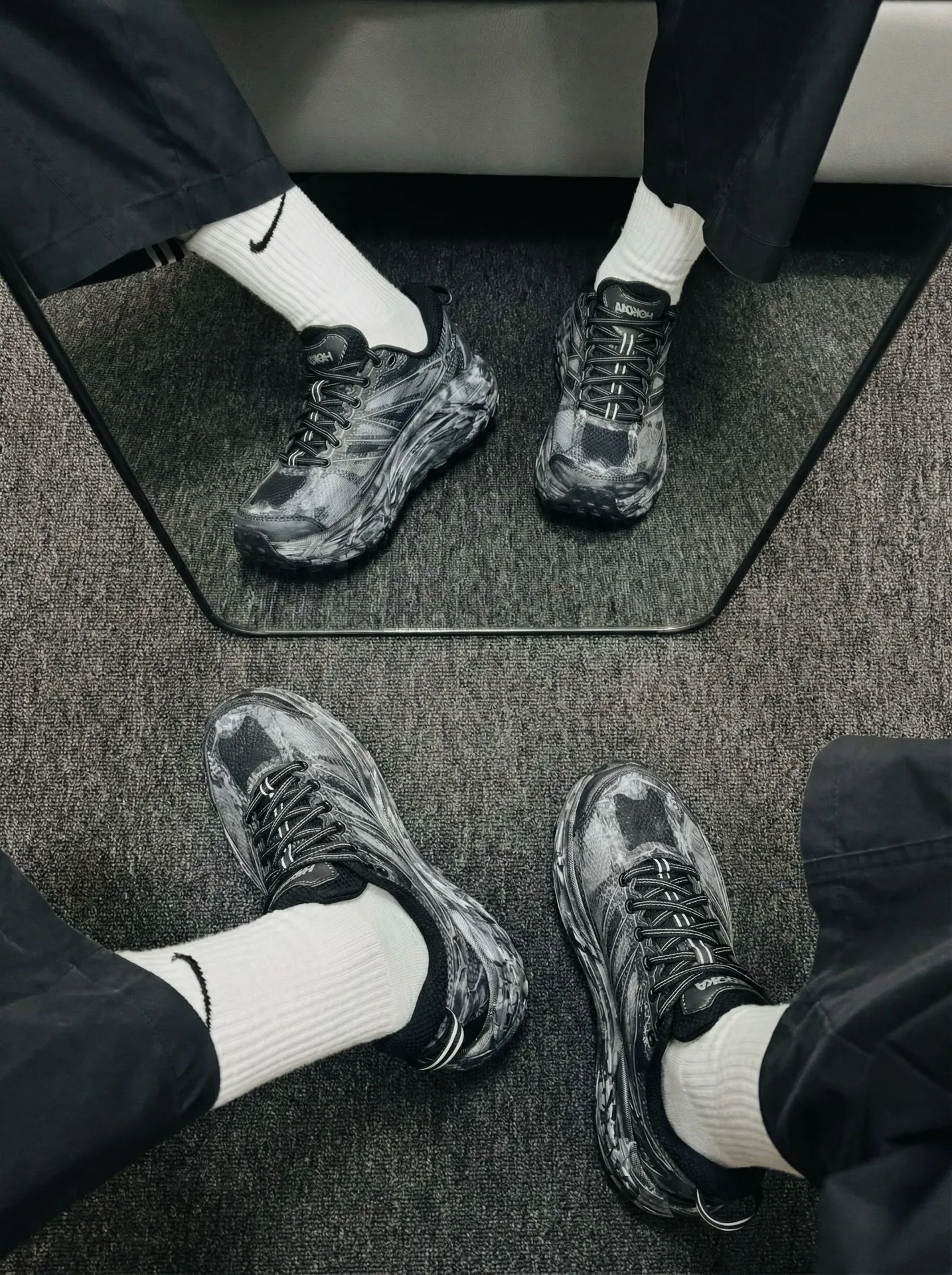 客製球鞋HOKA ONE ONE黑域破岩
