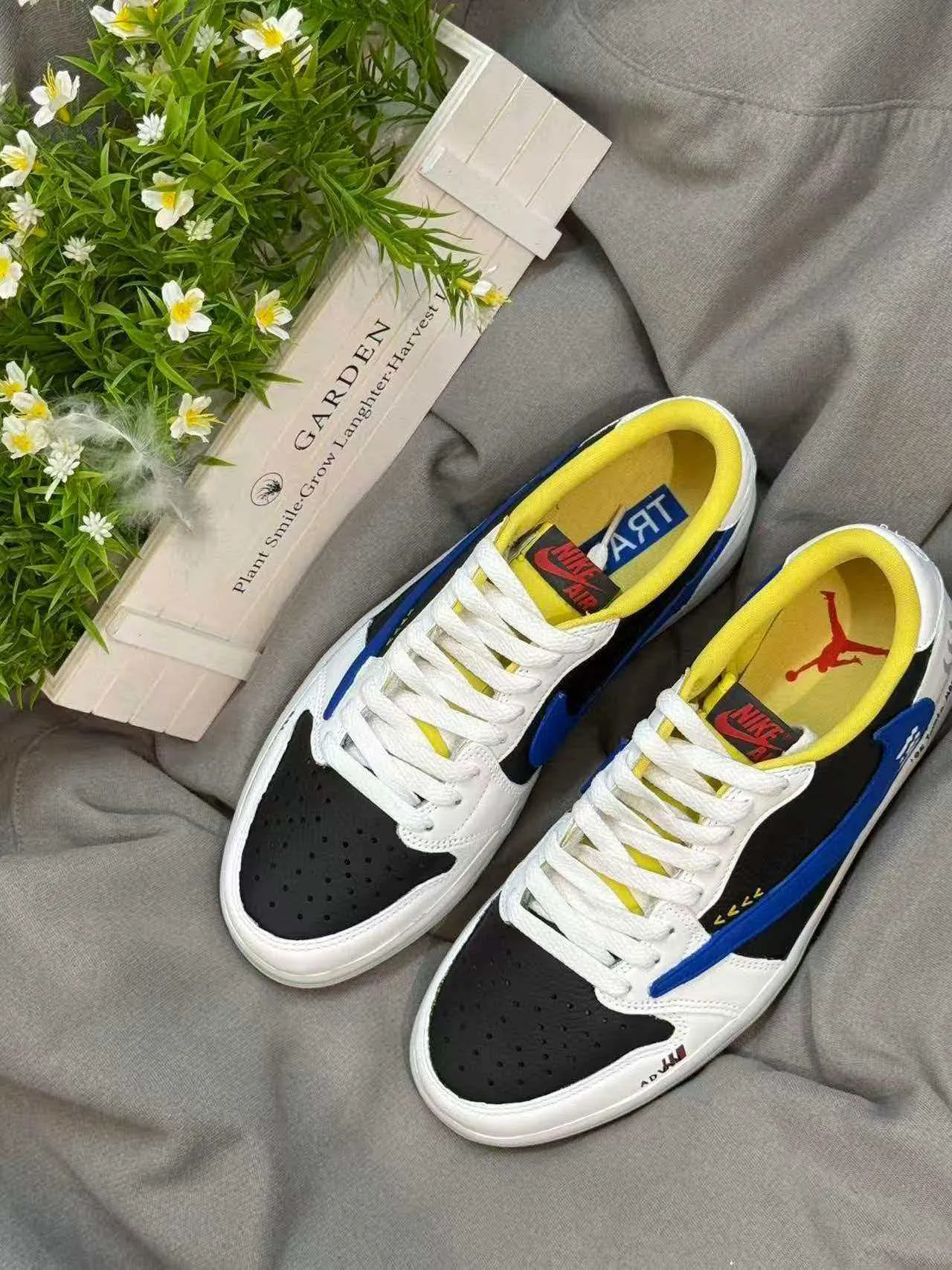 個性化客製球鞋NIKE藍灰倒鉤