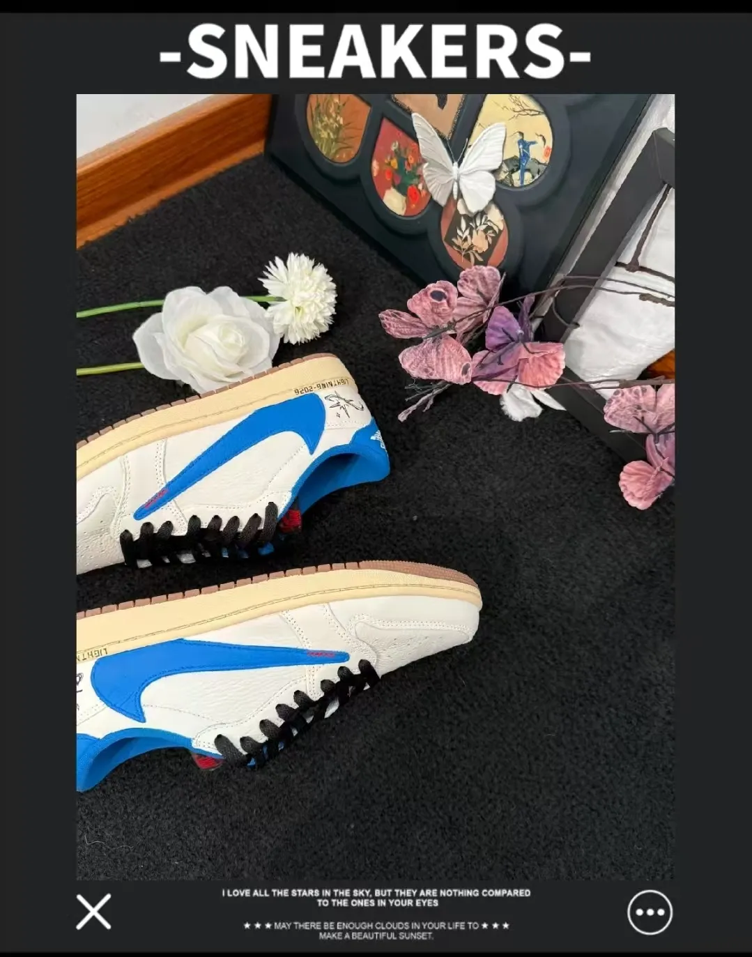 個性化客製球鞋NIKE藍白倒鉤