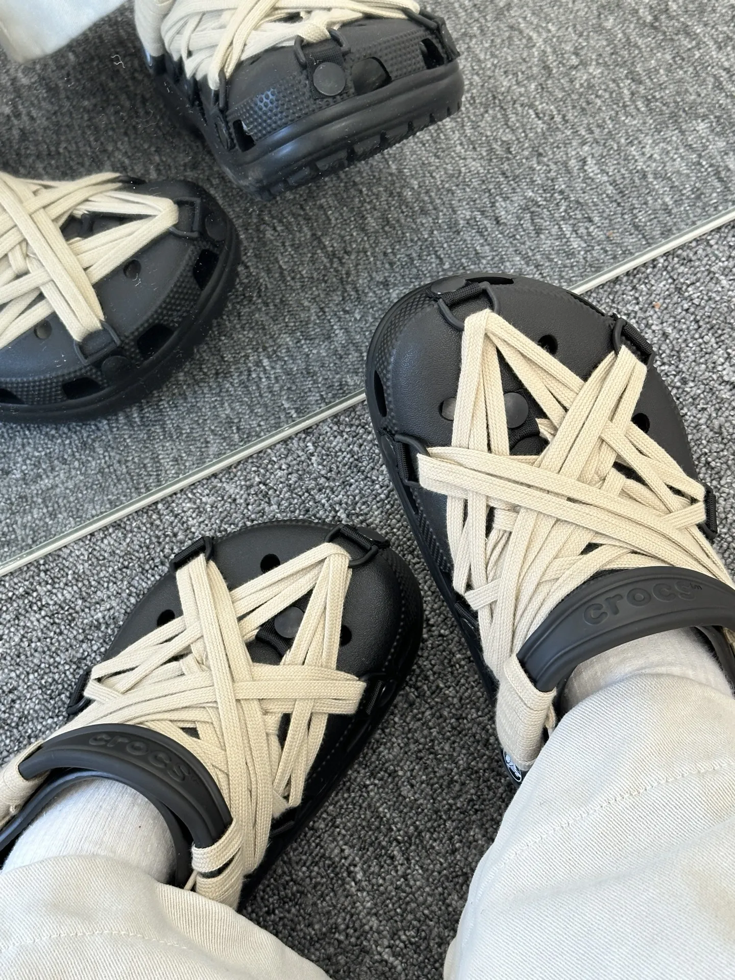 個性化客製球鞋CROCS六芒星綁帶