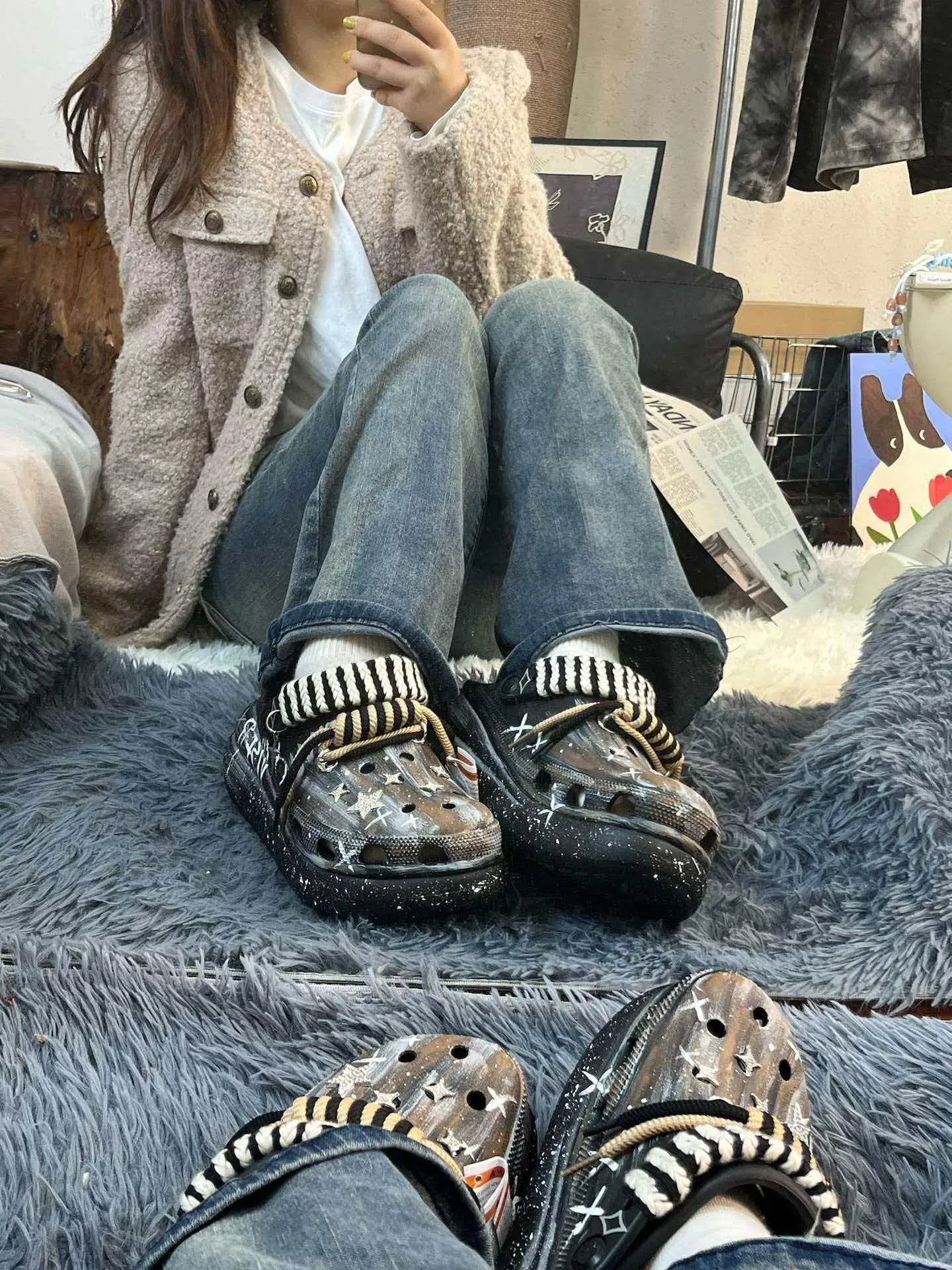 客製球鞋CROCS卡駱馳滿天星