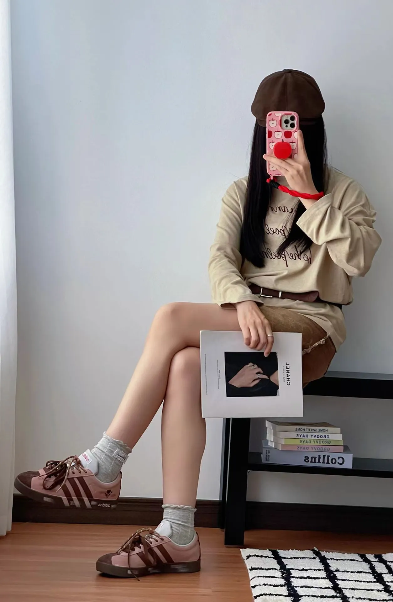 個性化客製球鞋ADIDAS棕粉